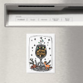 Aimant Joyeux Noël dans un verre de vin (In Situ (Lave-vaisselle))