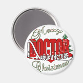 AIMANT JOYEUX NOËL DE DOCTEUR ACUPUNCTURE (Recto/Verso)