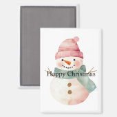 Aimant Joyeux Noël de Snowman (Recto/Verso)