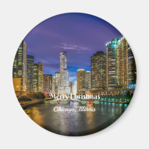 Aimant Joyeux Noël depuis Chicago, IL