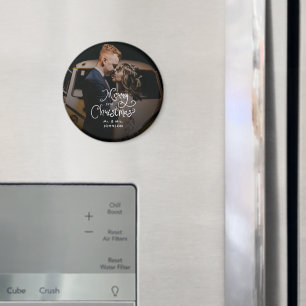 Aimant Joyeux Noël Écriture Fantaisiste Photo Personnalis