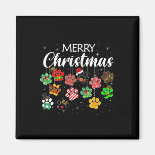 Aimant Joyeux Noël Empreinte de Patte de Chien Buffalo Pl