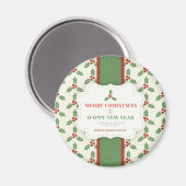 Aimant Joyeux Noël et Bonne Année (Recto/Verso)