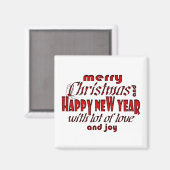Aimant Joyeux Noël et Bonne Année (Recto/Verso)