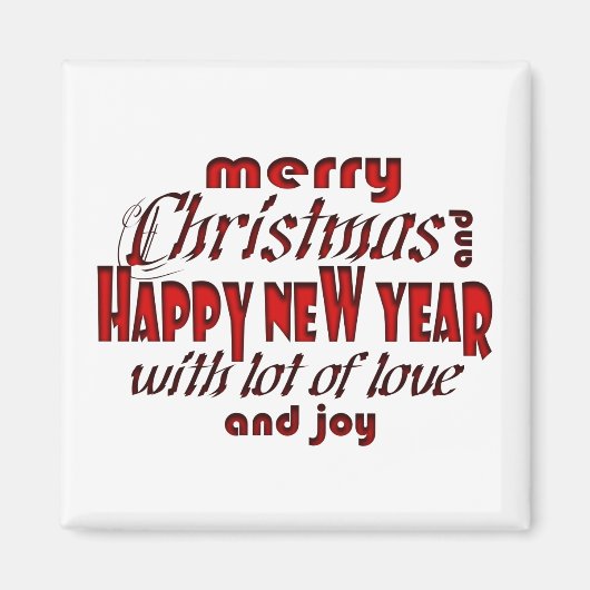 Aimant Joyeux Noël et Bonne Année (Devant)