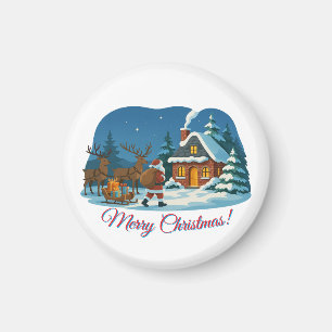 Aimant Joyeux Noël et Bonne Année de la part du Père Noël
