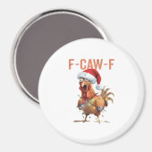 Aimant Joyeux Noël F Caw F Design Rétro Cool (Recto/Verso)
