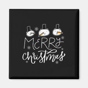 Aimant Joyeux Noël Famille Snowman Noël Hommes Noël