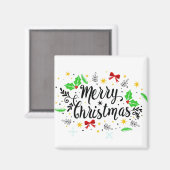 Aimant Joyeux Noël Festif   (Recto/Verso)