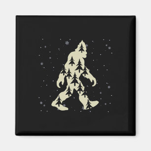 Aimant Joyeux Noël Funny Bigfoot Père Noël Squatch Noël T