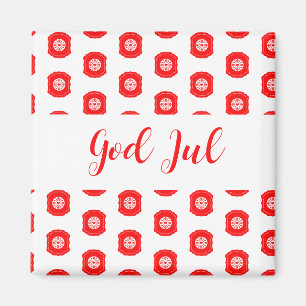 Aimant Joyeux Noël God Jul modèle scandinave cadeau