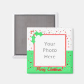 Aimant Joyeux Noël Holly Stars (cadre photo) (Recto/Verso)