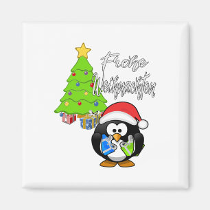 Aimant Joyeux Noël Idée cadeau de Noël manchot