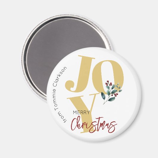 Aimant Joyeux Noël, joie (Recto/Verso)