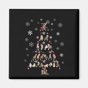 Aimant Joyeux Noël Joli sapin de Noël en chats