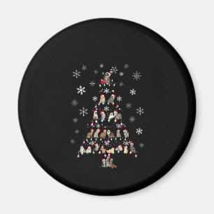 Aimant Joyeux Noël   Joli sapin de Noël en chats