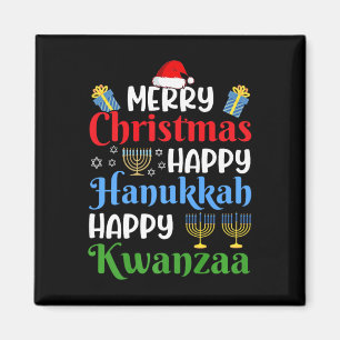 Aimant Joyeux Noël Joyeux Hanoukka Joyeux Kwanzaa 18