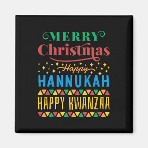 Aimant Joyeux Noël Joyeux Hanoukka Joyeux Kwanzaa 8