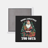 Aimant Joyeux Noël les gars Père Noël (Recto/Verso)
