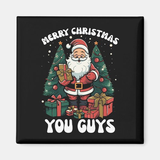 Aimant Joyeux Noël les gars Père Noël (Devant)
