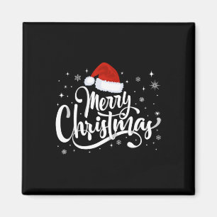 Aimant Joyeux Noël Lumières Rouge Noël Chapeau Noël Famil