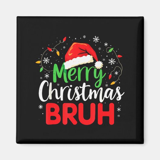 Aimant Joyeux Noël mec drôle style de mème festif  (Devant)