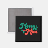 Aimant Joyeux Noël Mini Mignon Moderne Tygraphie Script B (Recto/Verso)