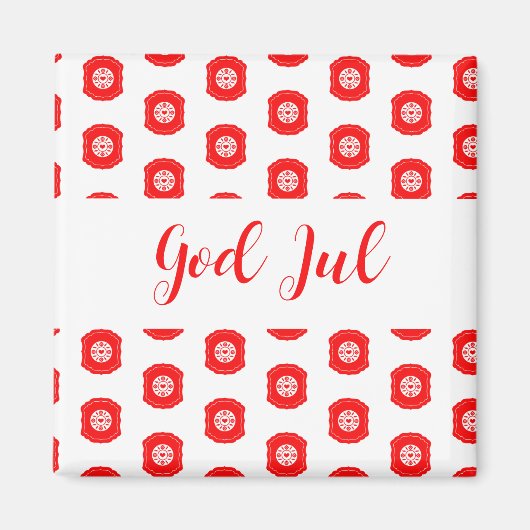 Aimant Joyeux Noël Modèle scandinave cadeau de Noël (Devant)