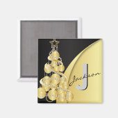 Aimant Joyeux Noël Monogramme (Recto/Verso)