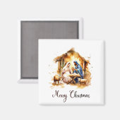 Aimant Joyeux Noël Nativité (Recto/Verso)