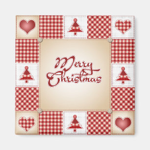 Aimant Joyeux Noël Patchwork