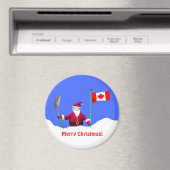 Aimant Joyeux Noël Père Noël au Canada (In Situ (Lave-vaisselle))