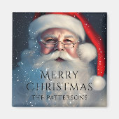 Aimant Joyeux Noël Père Noël Festive Vacances d'hiver (Devant)