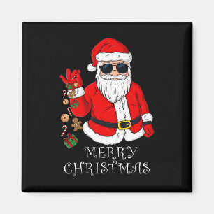 Aimant Joyeux Noël Père Noël Fun Pajamas famille Xma
