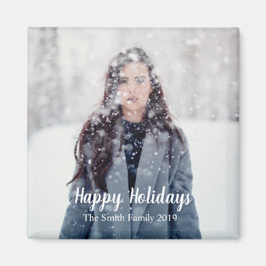 Aimant Joyeux Noël personnalisable (Devant)