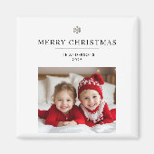 Aimant "Joyeux Noël personnalisé - photo et nom magnétiqu (Devant)