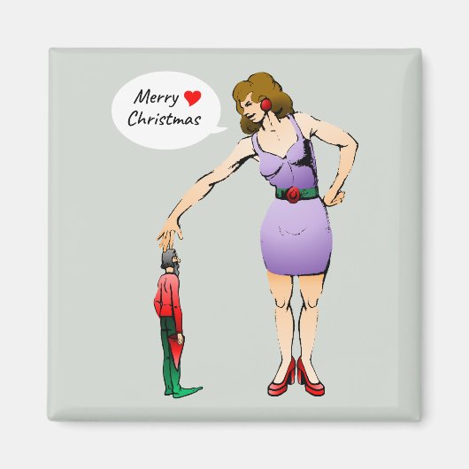 Aimant Joyeux Noël Petit Elfe (Devant)