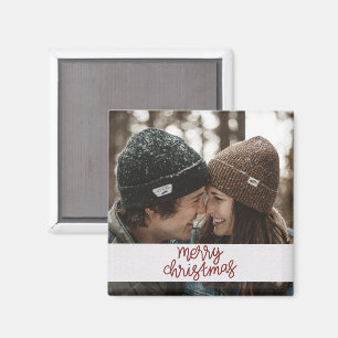 Aimant Joyeux Noël Photo Couple