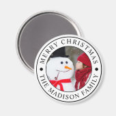 Aimant Joyeux Noël Photo de vacances (Recto/Verso)