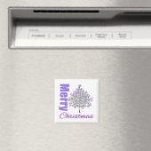 Aimant Joyeux Noël Purple Thème Arbre de Noël (In Situ (Lave-vaisselle))