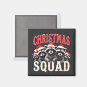 Aimant Joyeux Noël Raccoon Santa Hat Amateurs (Recto/Verso)