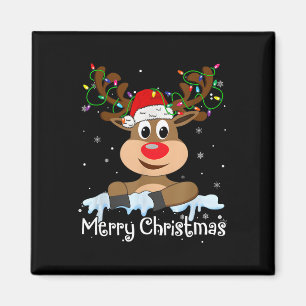 Aimant Joyeux Noël Reindeer Joyeux Noël Famille Hommes co