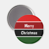 Aimant Joyeux Noël Rouge Et Vert Ballons De Golf (Recto/Verso)