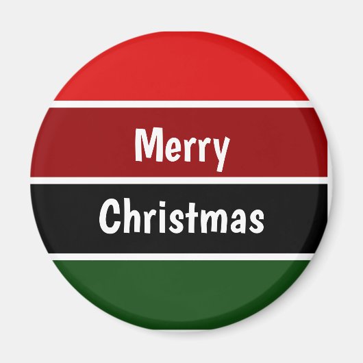Aimant Joyeux Noël Rouge Et Vert Ballons De Golf (Devant)