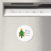 Aimant Joyeux Noël rouge vert Noël ajouter le nom (In Situ (Lave-vaisselle))