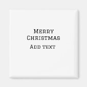 Aimant Joyeux Noël simple minimum ajouter nom modèle de t (Devant)