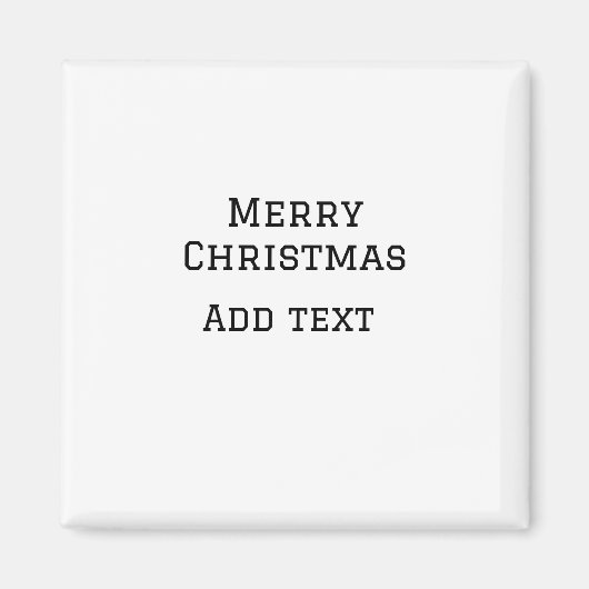 Aimant Joyeux Noël simple minimum ajouter nom modèle de t (Devant)