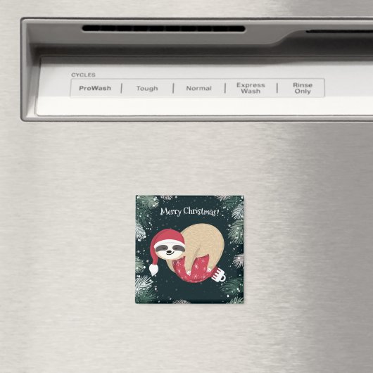 Aimant Joyeux Noël Sloth Orament (In Situ (Lave-vaisselle))