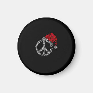 Aimant Joyeux Noël | Symbole hippie Casquette du Père Noë