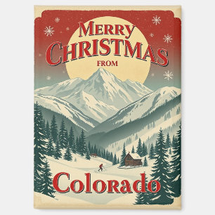 Aimant Joyeux Noël vintage du Colorado